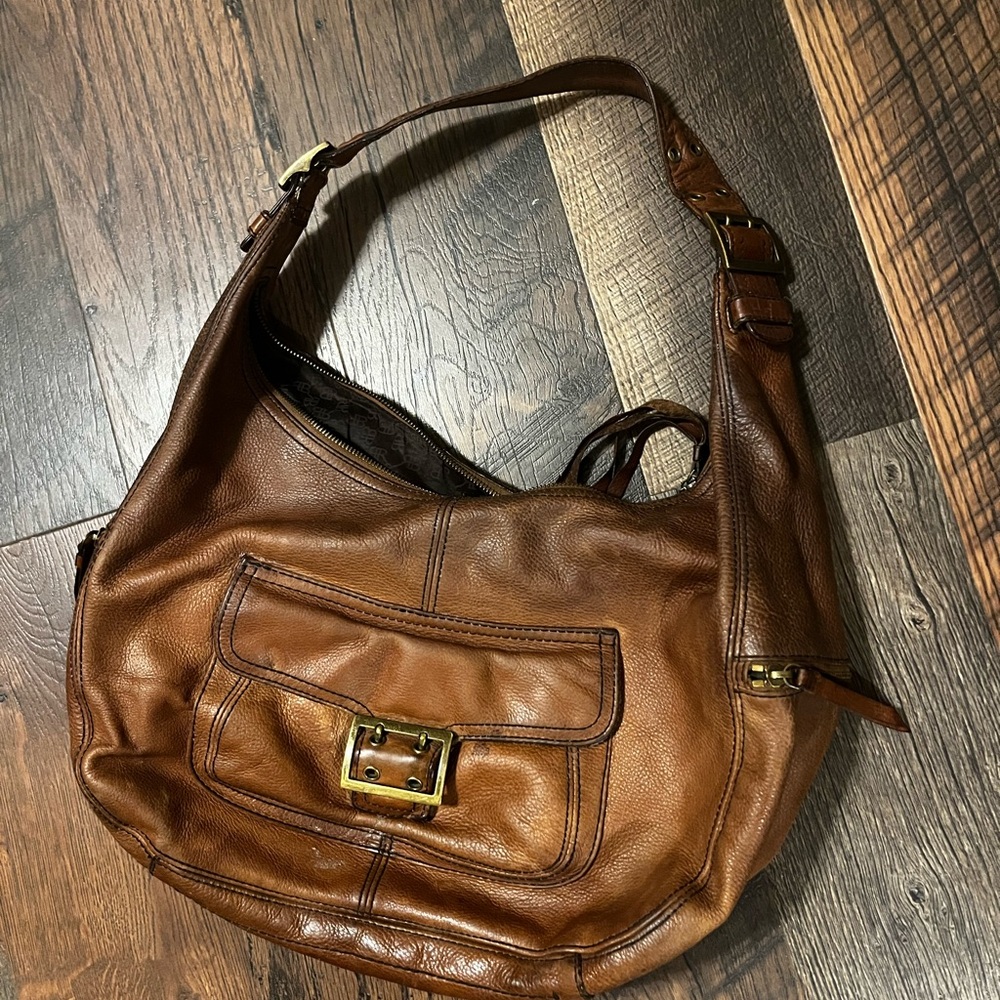 Brown Authentic Leather Banana Republic Women's Shoulder Purse